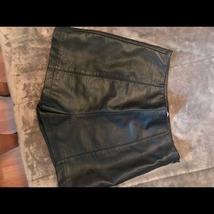 Leather shorts
